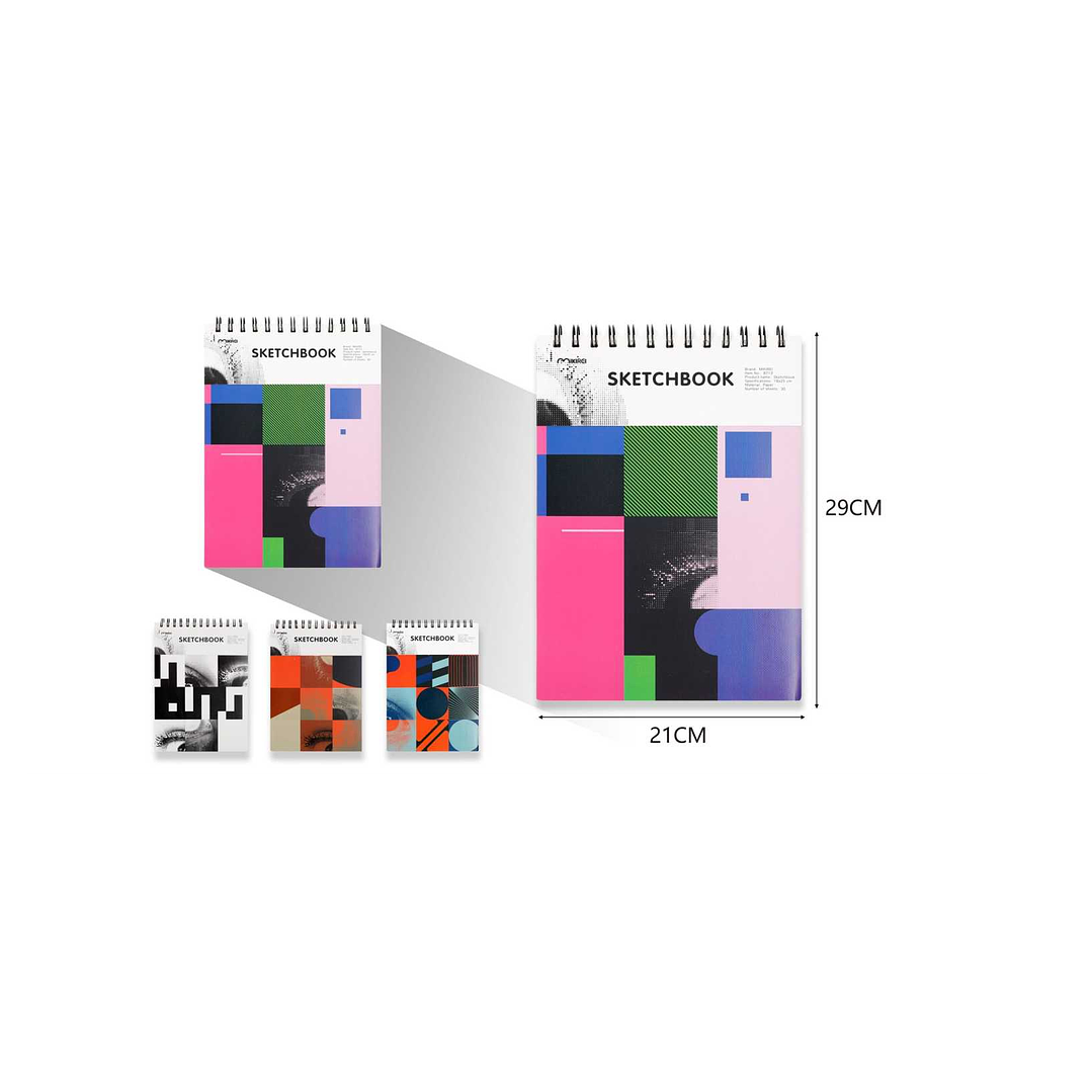 BLOC DE DIBUJO COLLAGE GEOMÉTRICO 2