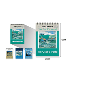 BLOC DE DIBUJO O CROQUERA  SERIE VAN GOGH'S WORLD