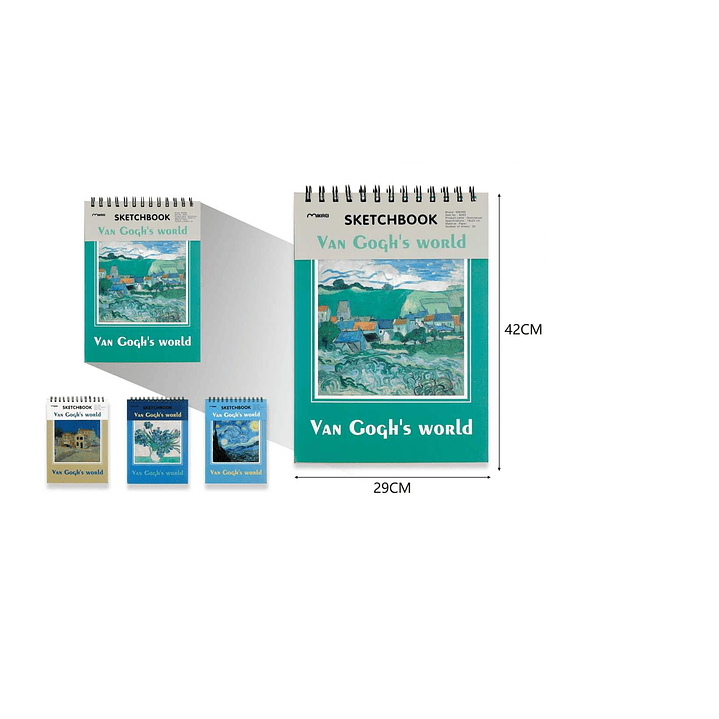 BLOC DE DIBUJO O CROQUERA  SERIE VAN GOGH'S WORLD 1