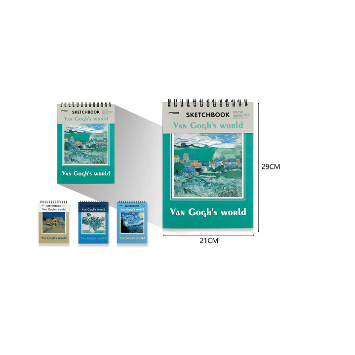 BLOC DE DIBUJO O CROQUERA  SERIE VAN GOGH'S WORLD 2