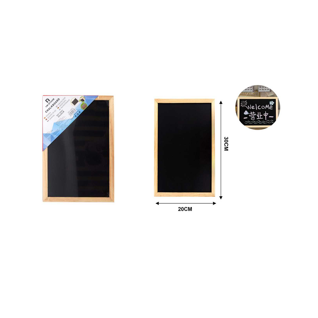 PIZARRA NEGRA CON MARCO DE MADERA PARA TIZAS 1