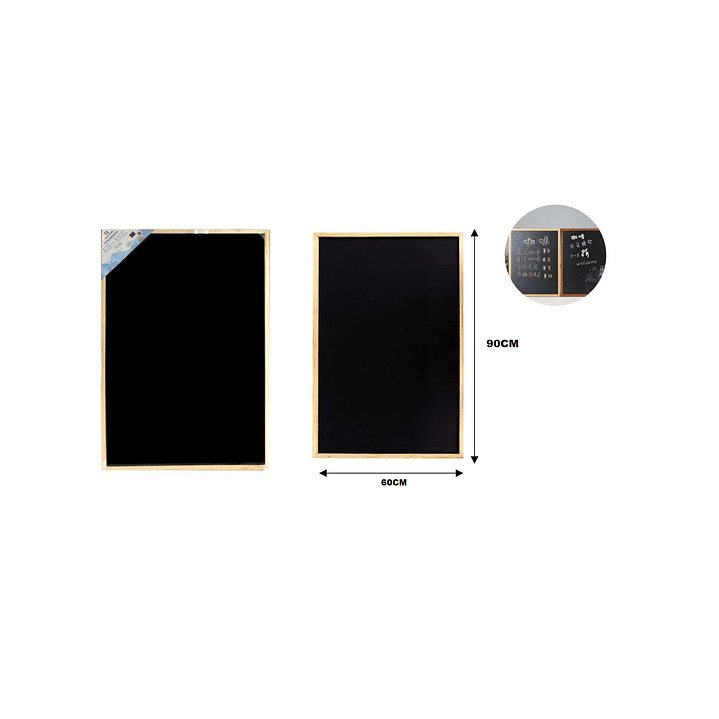 PIZARRA NEGRA CON MARCO DE MADERA PARA TIZAS 6