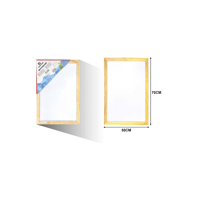 PIZARRA BLANCA CON MARCO DE MADERA PARA MARCADOR ACRILICO 5