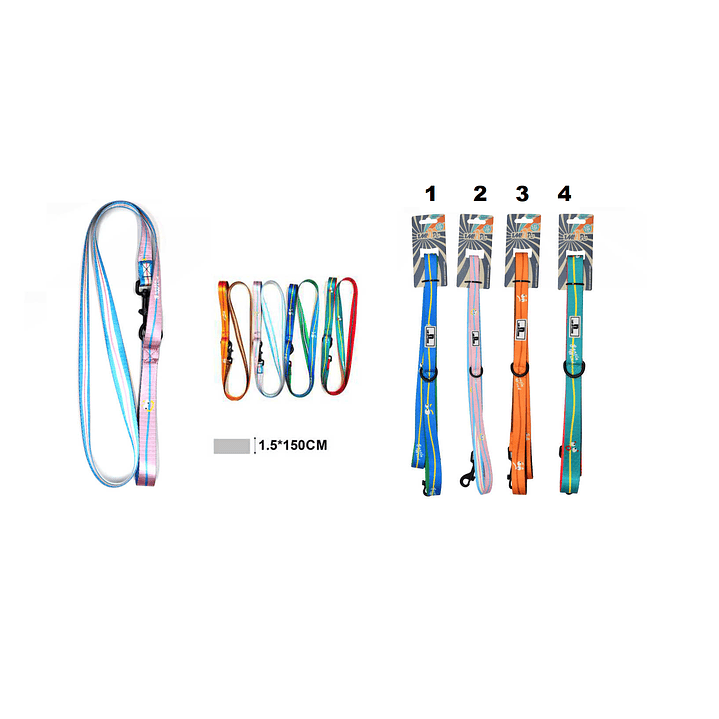 CORREA PARA MASCOTAS 1.5 X 150CM 1