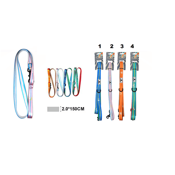 CORREA PARA MASCOTAS 2.0 X 150CM 1