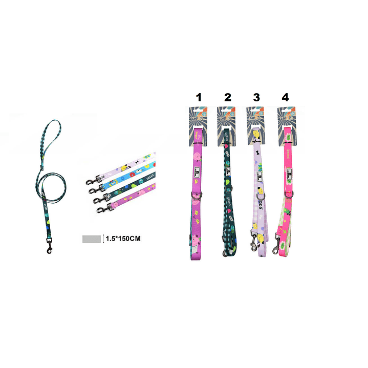 CORREA PARA MASCOTAS 1.5 X 150CM 1