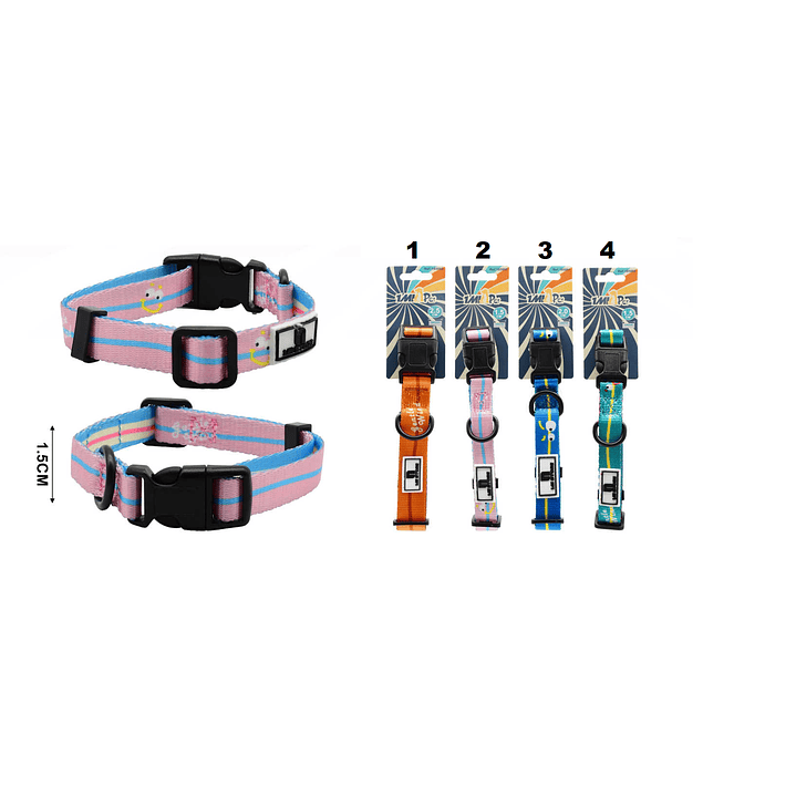 COLLARES PARA MASCOTAS 1.5CM 1