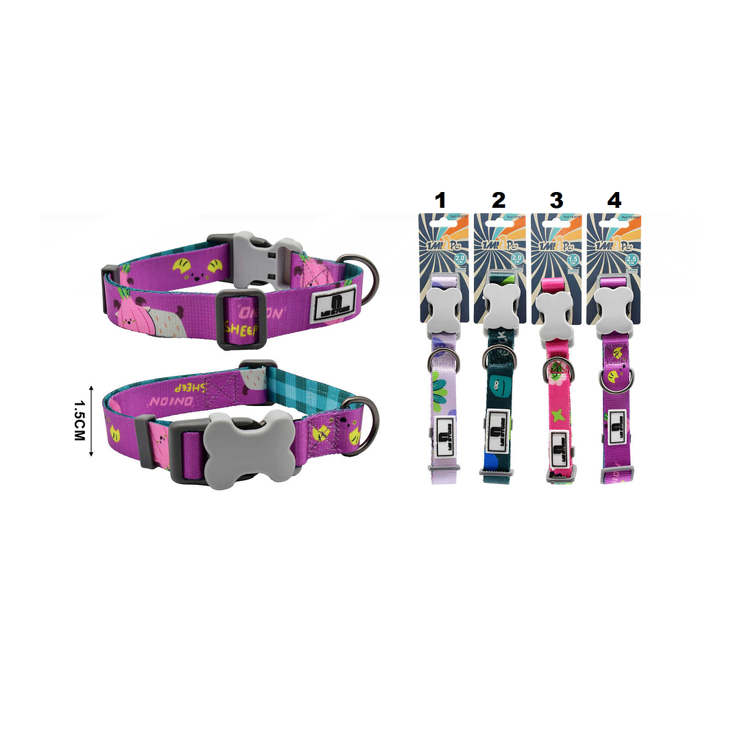 COLLARES PARA MASCOTAS 1.5CM 1