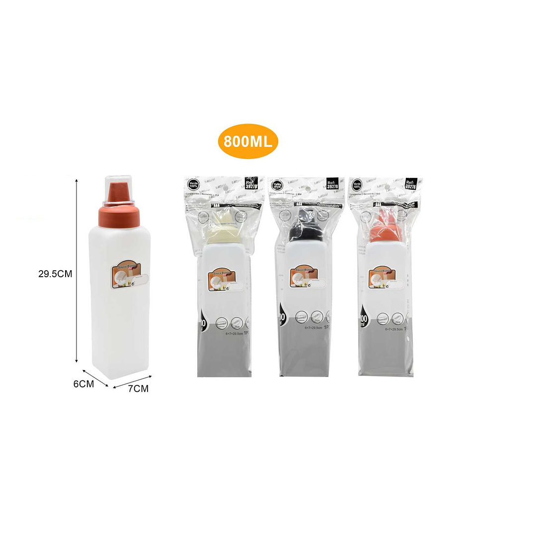BOTELLA DE PLÁSTICO PARA SALSAS 800ml 1