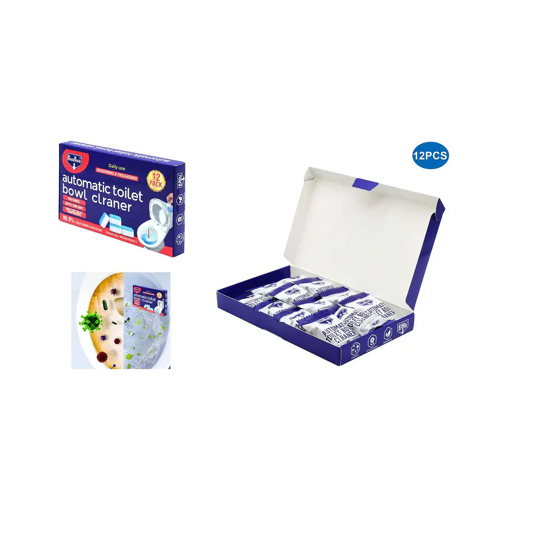 TABLETAS INDIVIDUALES LIMPIADOR AUTOMÁTICO PARA INODOROS 12PCS 1