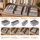 PACK 4 ORGANIZADORES DE ROPA INTERIOR GRIS CON RAYAS - Miniatura 2