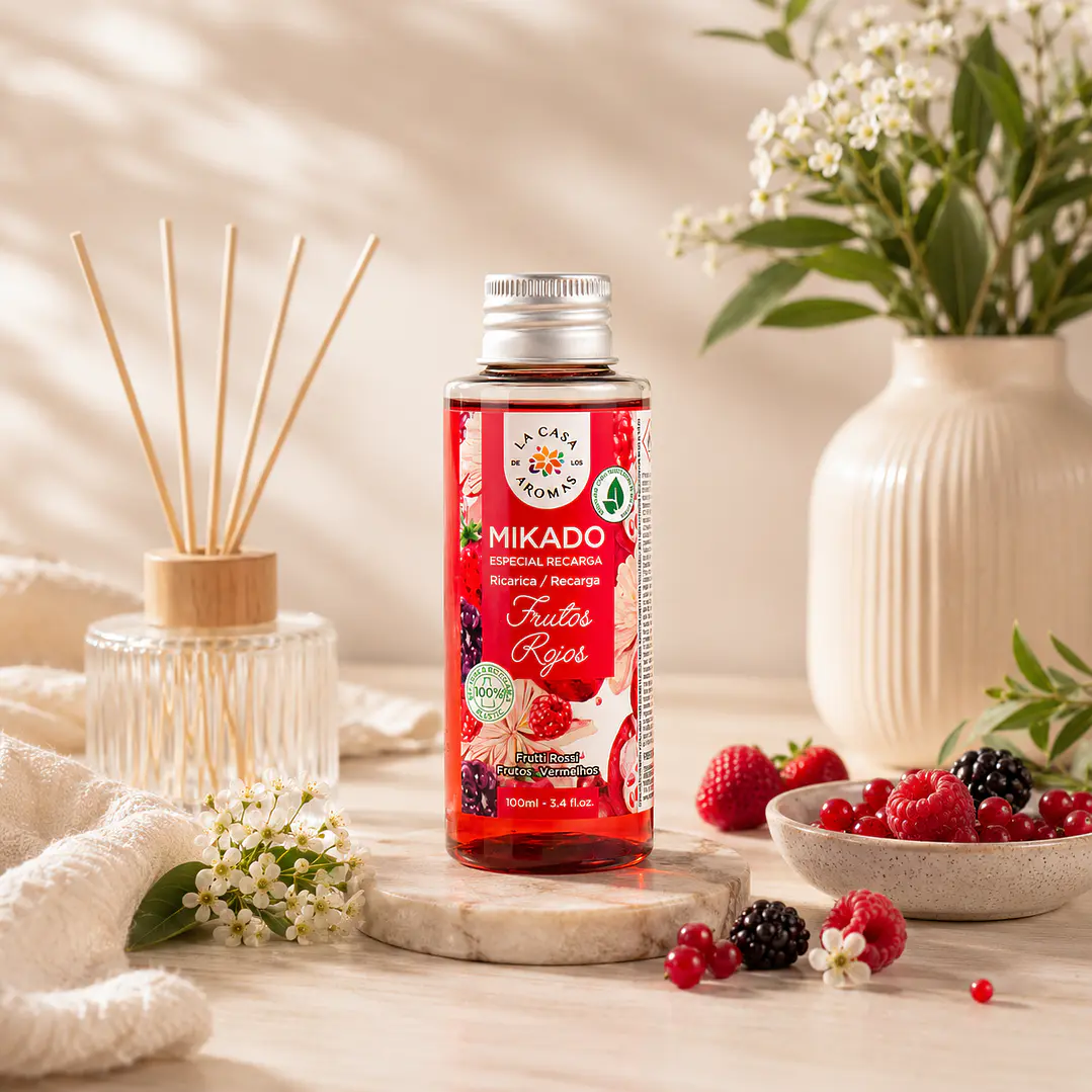 AMBIENTADOR MIKADO FRUTOS ROJOS 100ML CASA DE LOS AROMAS 1