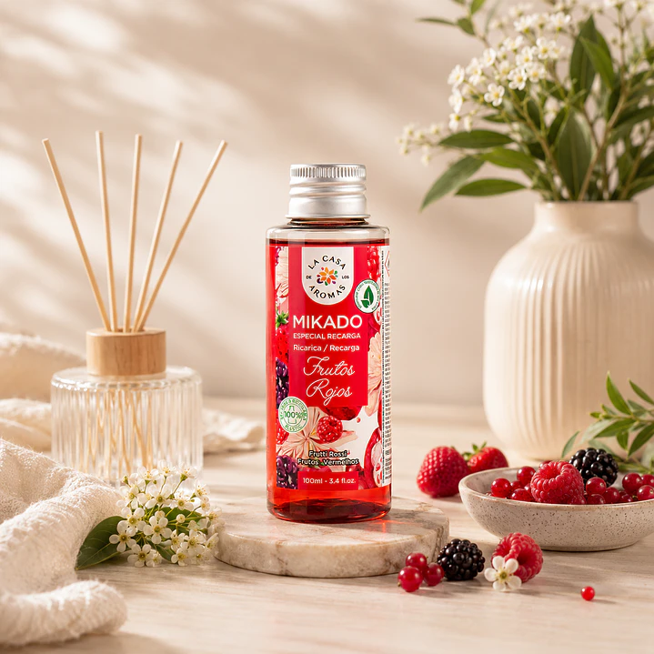 AMBIENTADOR MIKADO FRUTOS ROJOS 100ML CASA DE LOS AROMAS 1