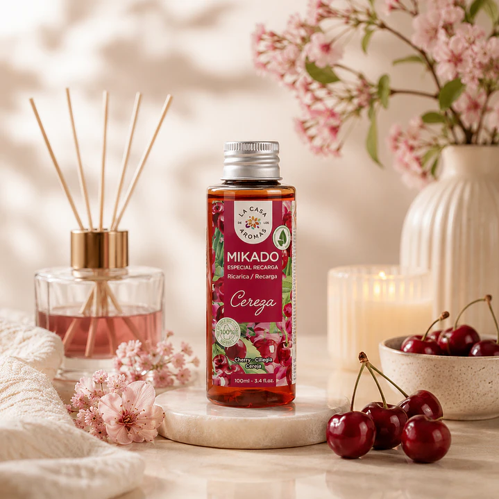 AMBIENTADOR MIKADO CEREZA 100ML CASA DE LOS AROMAS 1