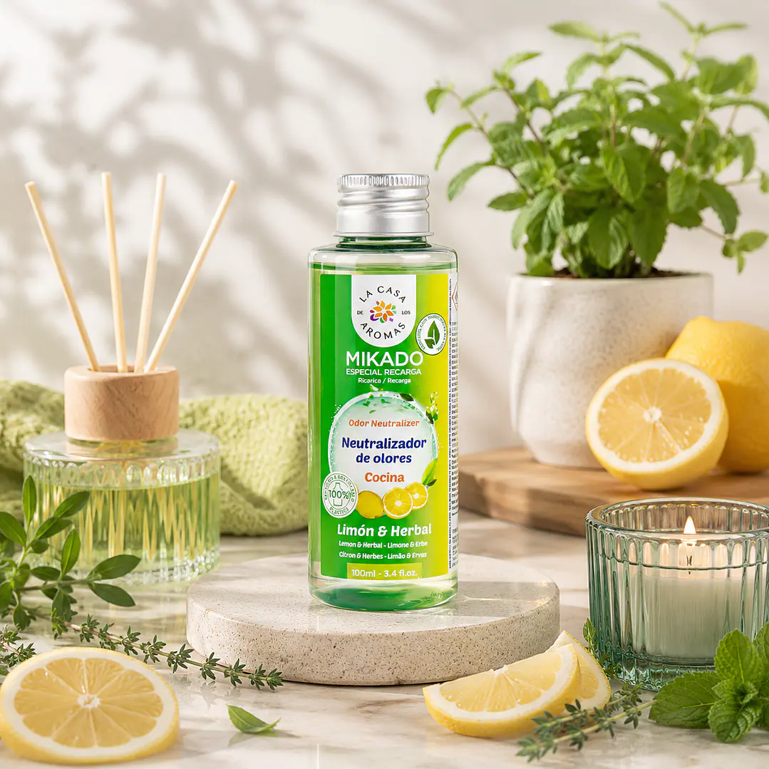 AMBIENTADOR MIKADO NEUTRALIZADOR DE OLORES LIMON Y HERBAL 100ML CASA DE LOS AROMAS 1