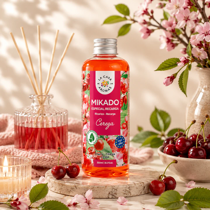 AMBIENTADOR MIKADO CEREZA 250ML CASA DE LOS AROMAS 1