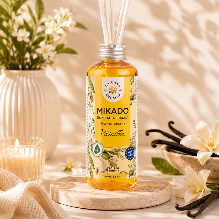 AMBIENTADOR MIKADO VAINILLA 250ML CASA DE LOS AROMAS 1