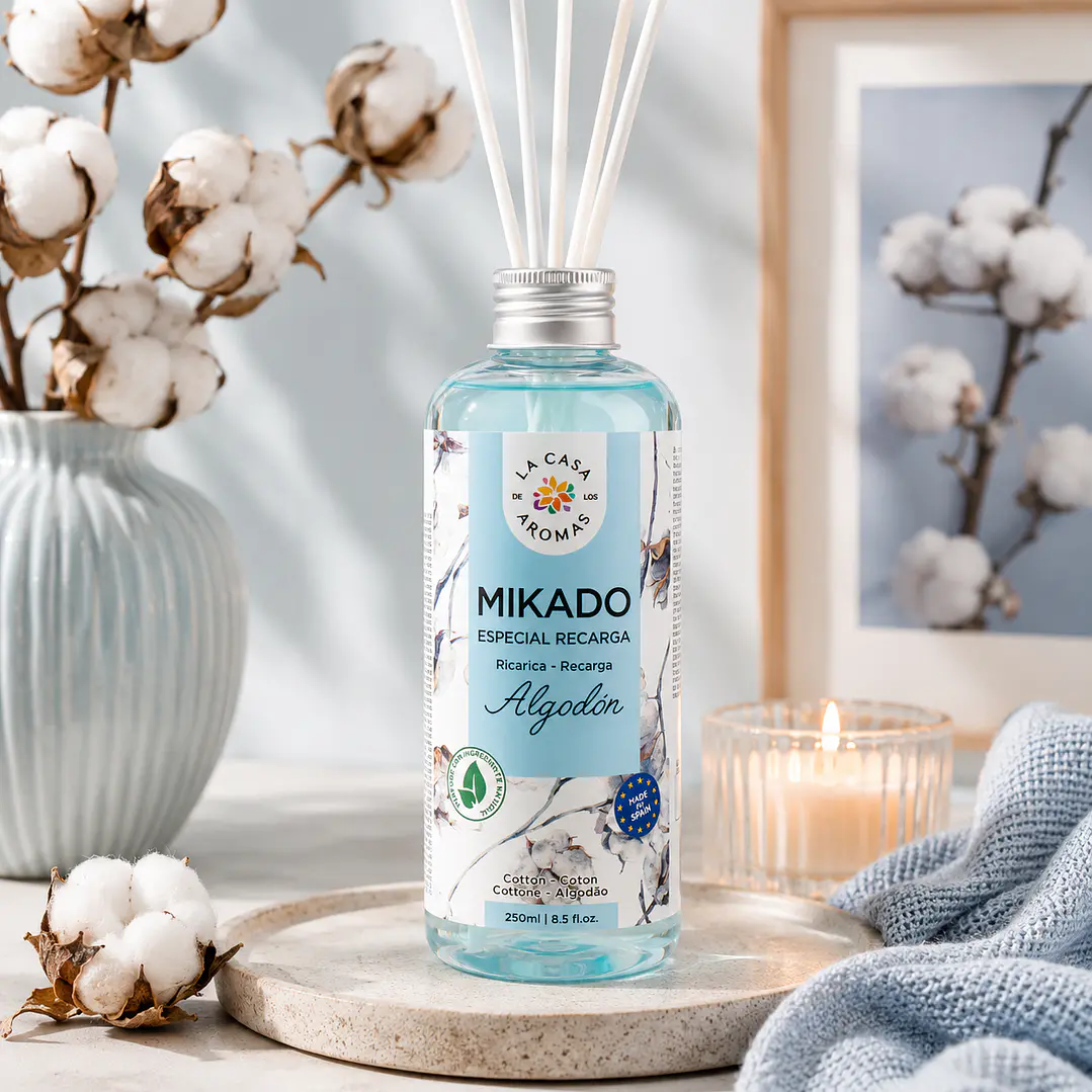AMBIENTADOR MIKADO ALGODON 250ML CASA DE LOS AROMAS 1