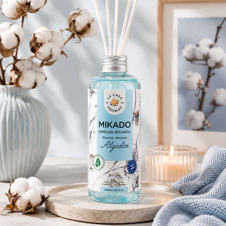 AMBIENTADOR MIKADO ALGODON 250ML CASA DE LOS AROMAS 1