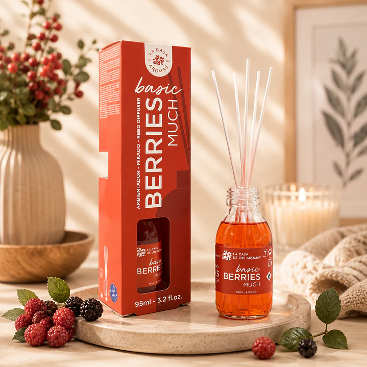 AMBIENTADOR MIKADO BASIC BERRIES MUCH 95ML CASA DE LOS AROMAS 1
