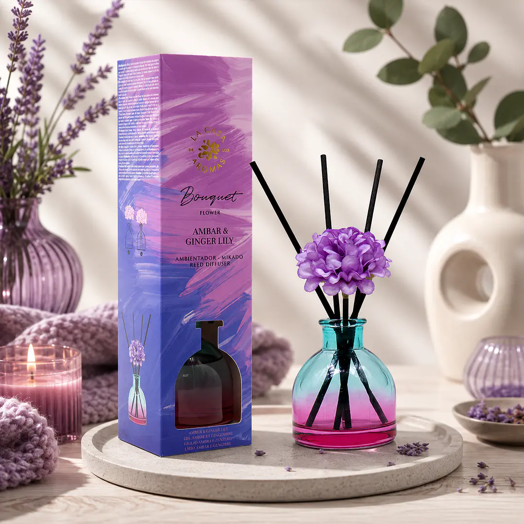 AMBIENTADOR MIKADO BOUQUET FLOWER AMBAR & GINGER LILY 40ML 1