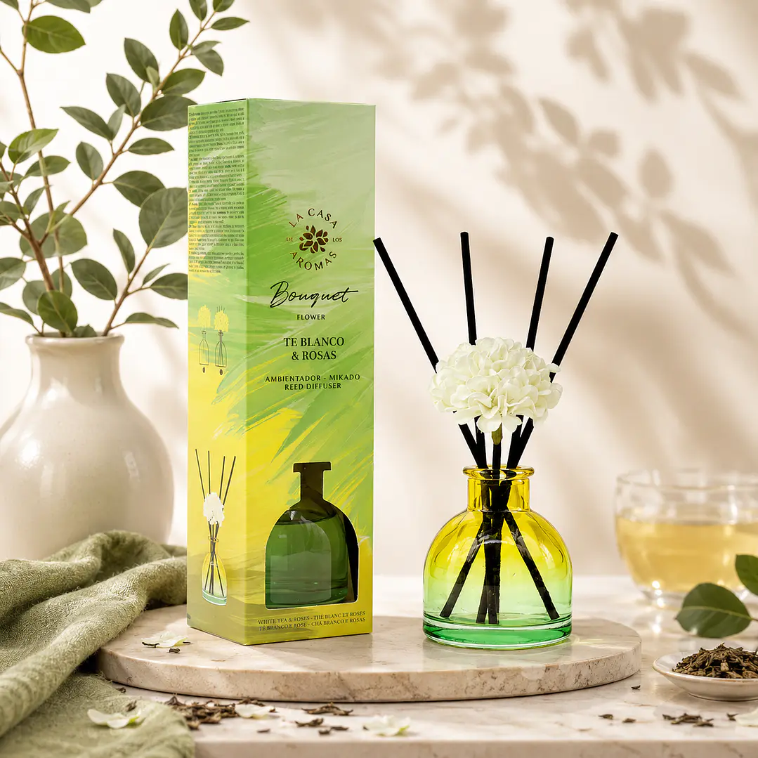 AMBIENTADOR MIKADO BOUQUET TÉ BLANCO Y ROSAS 40ML 1