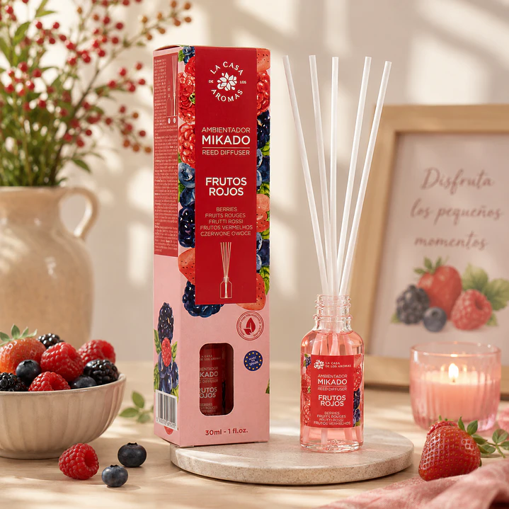 AMBIENTADOR MIKADO FRUTOS ROJOS CASA DE LOS AROMAS 30ML 1