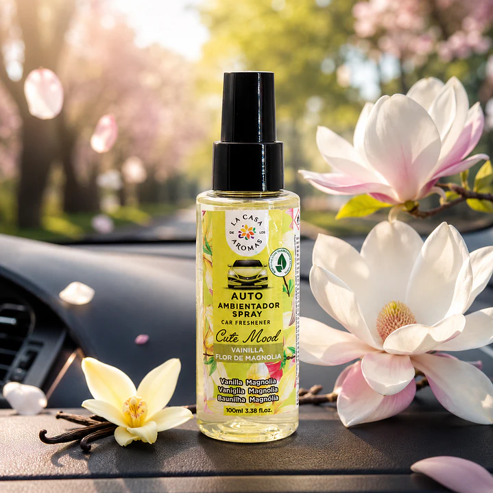 SPRAY AROMATIZANTE PARA AUTOS VAINILLA Y MAGNOLIA 100ML 1