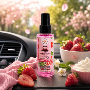 SPRAY AROMATIZANTE PARA AUTOS FRESA Y NATA 100ML