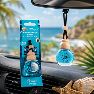 AMBIENTADOR COLGADO PARA AUTO OCEANO 7ML LA CASA DE LOS AROMAS