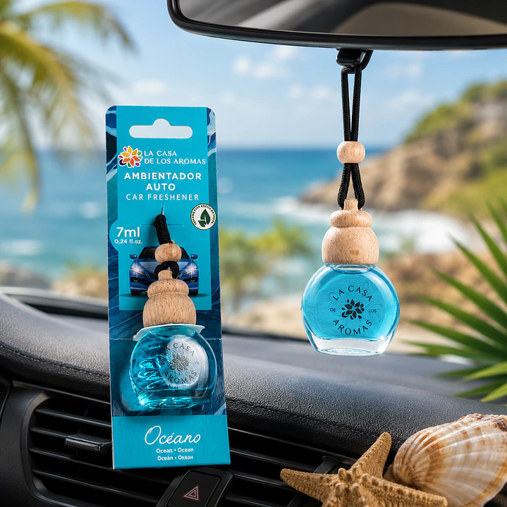 AMBIENTADOR COLGADO PARA AUTO OCEANO 7ML LA CASA DE LOS AROMAS 1