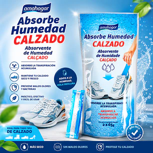 ABSORBE HUMEDAD CALZADO 2X65G