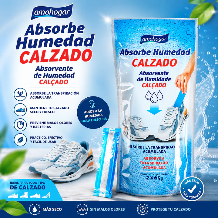 ABSORBE HUMEDAD CALZADO 2X65G 1