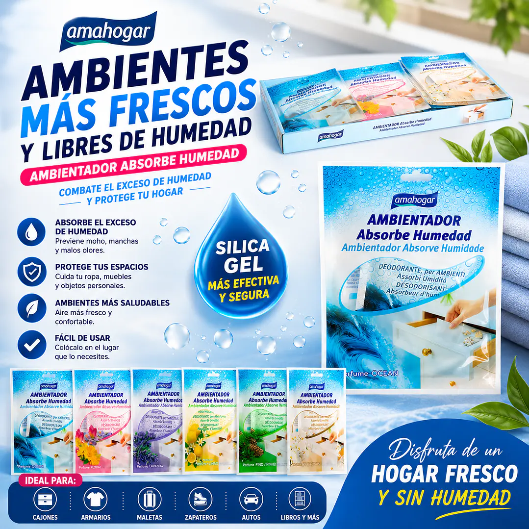 ABSORBE HUMEDAD AMBIENTADOR PARA CAJONES PERFUMADO 1
