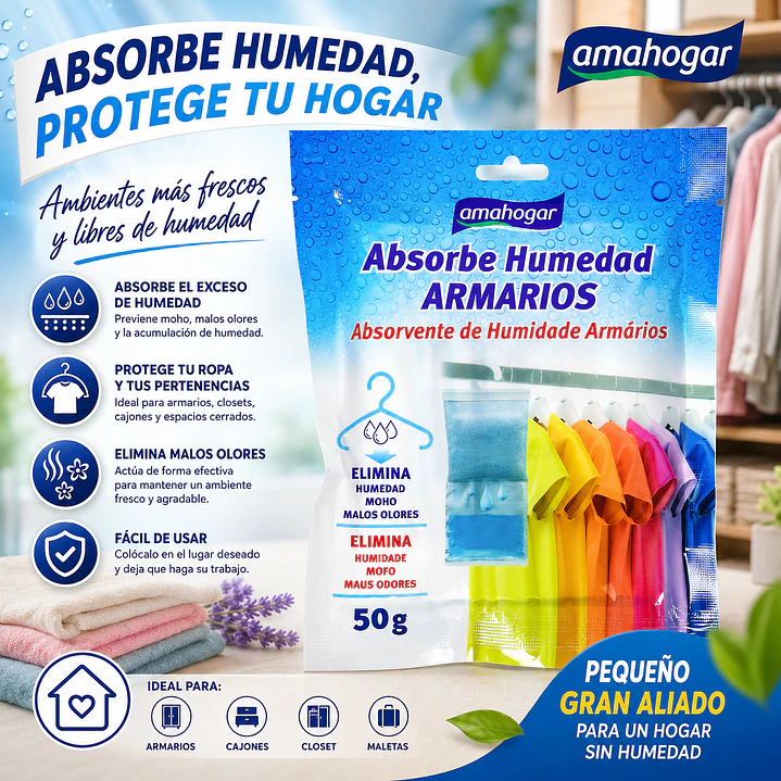  ABSORBE HUMEDAD ARMARIOS 50 GR 1