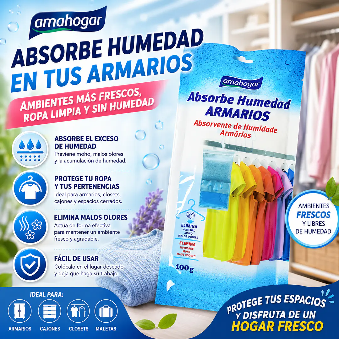 ABSORBE HUMEDAD ARMARIOS 100GR 1
