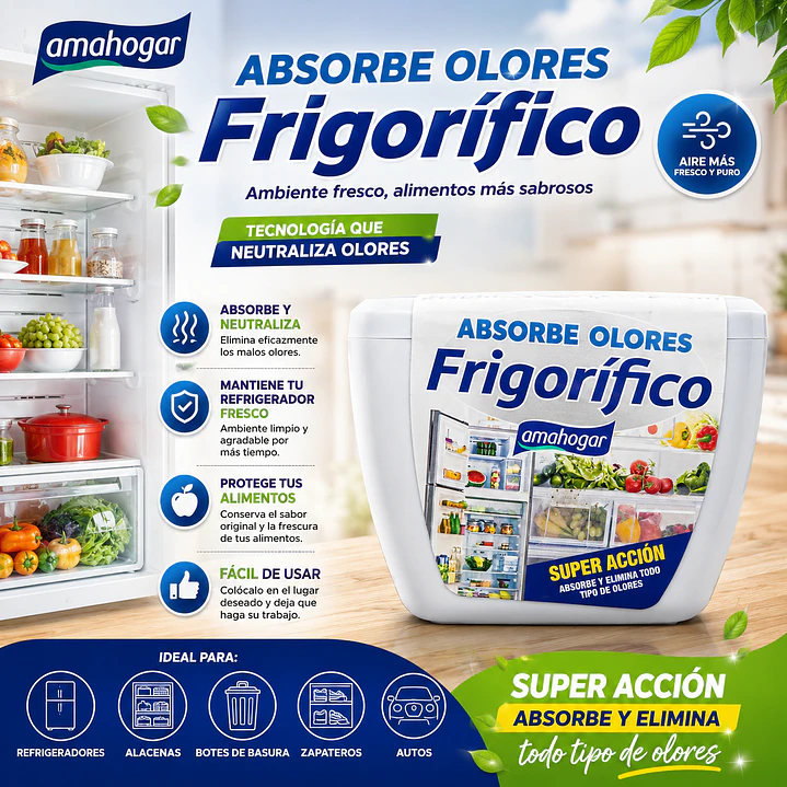 ABSORBE OLORES FRIGORIFICO OVAL 150GR 1