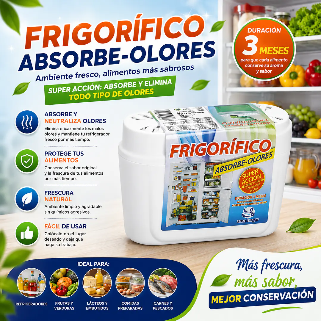 ABSORBE OLORES FRIGORIFICO 1