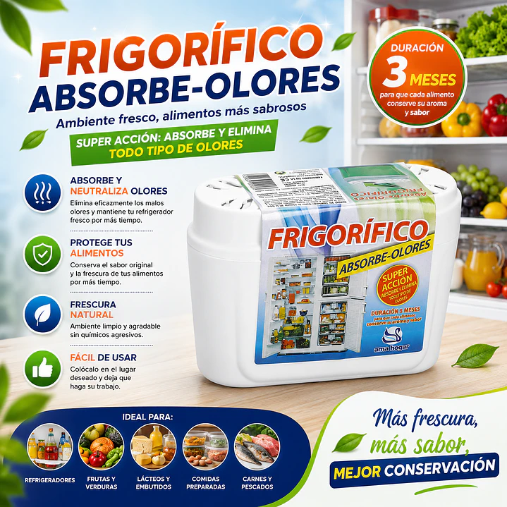 ABSORBE OLORES FRIGORIFICO 1