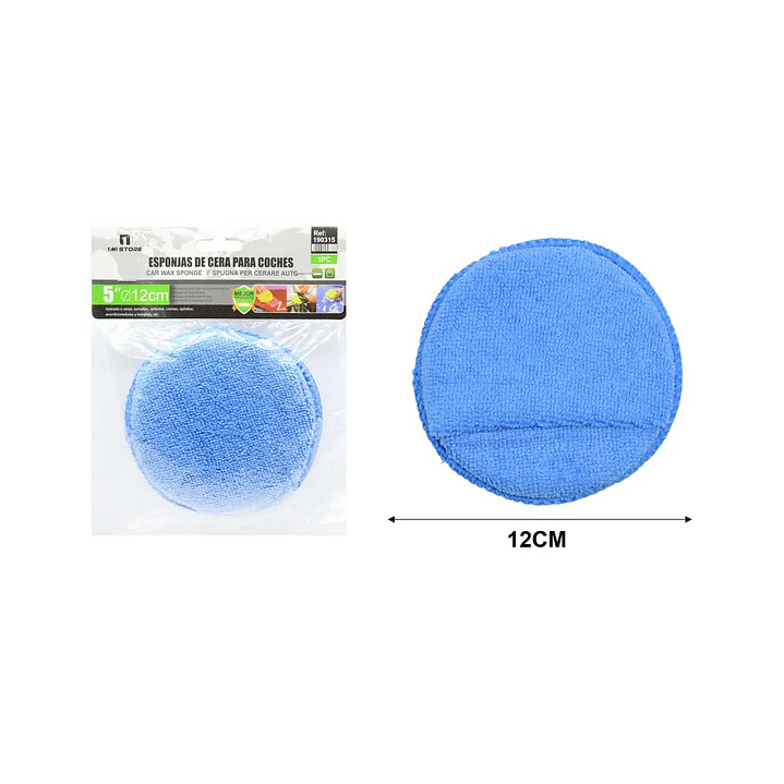 ESPONJA DE CERA PARA COCHES 12CM 2