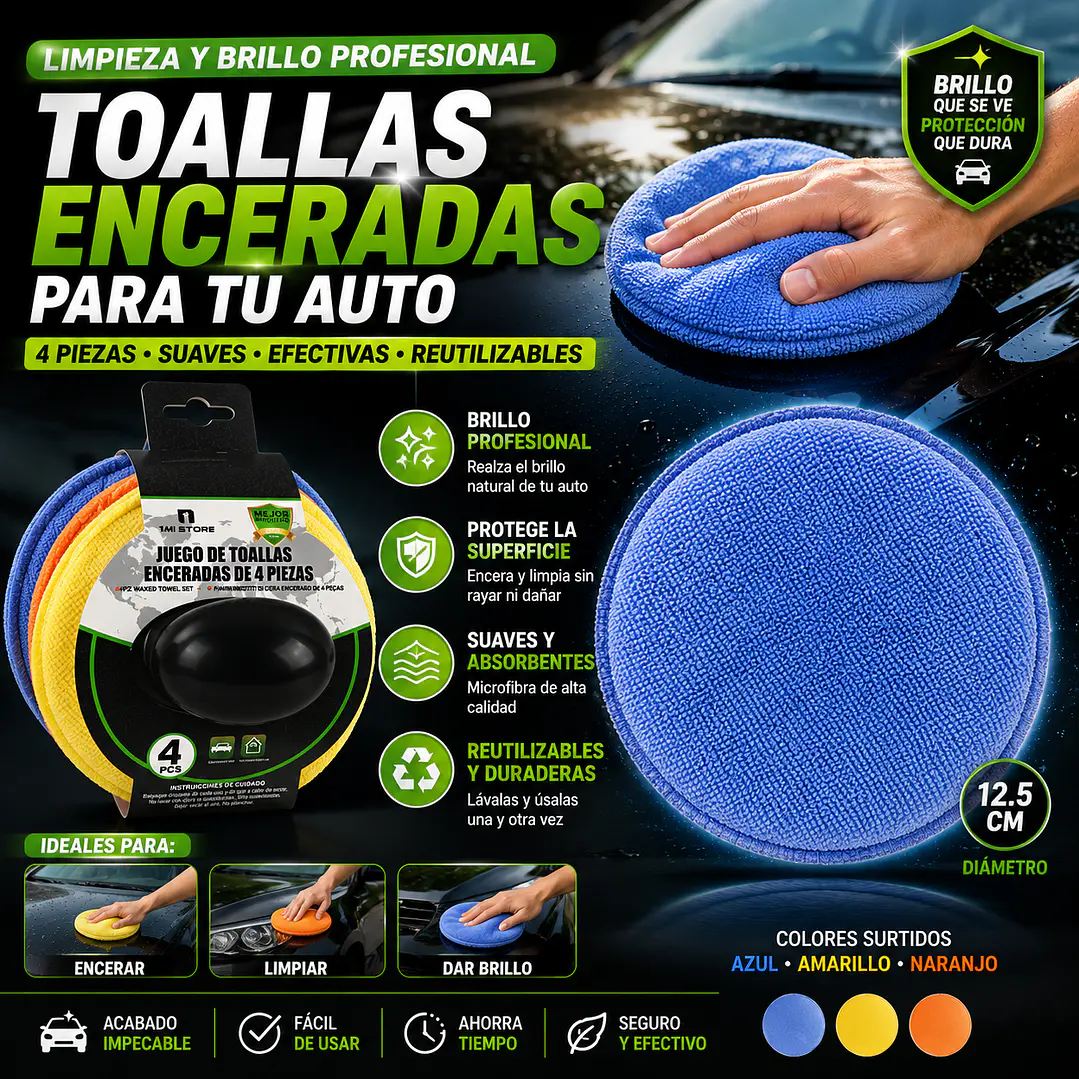 JUEGO DE TOALLAS ENCERADAS DE 4 PIEZAS 1
