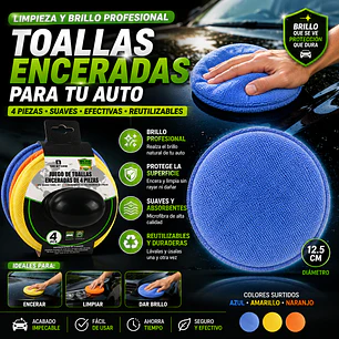 JUEGO DE TOALLAS ENCERADAS DE 4 PIEZAS