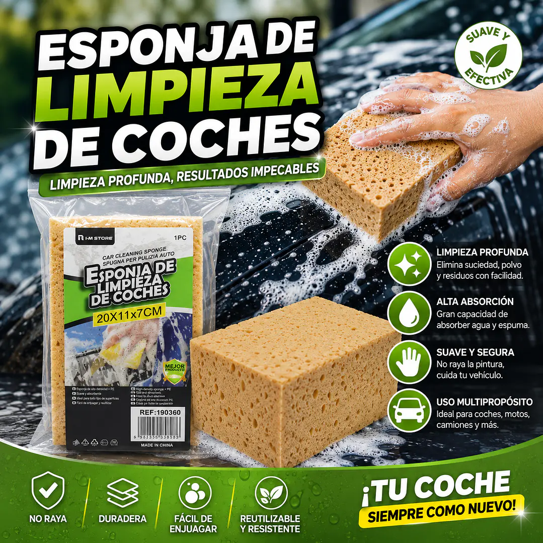 ESPONJA DE LIMPIEZA DE COCHES  1