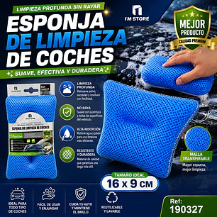 ESPONJA DE LIMPIEZA DE COCHES CON MALLA