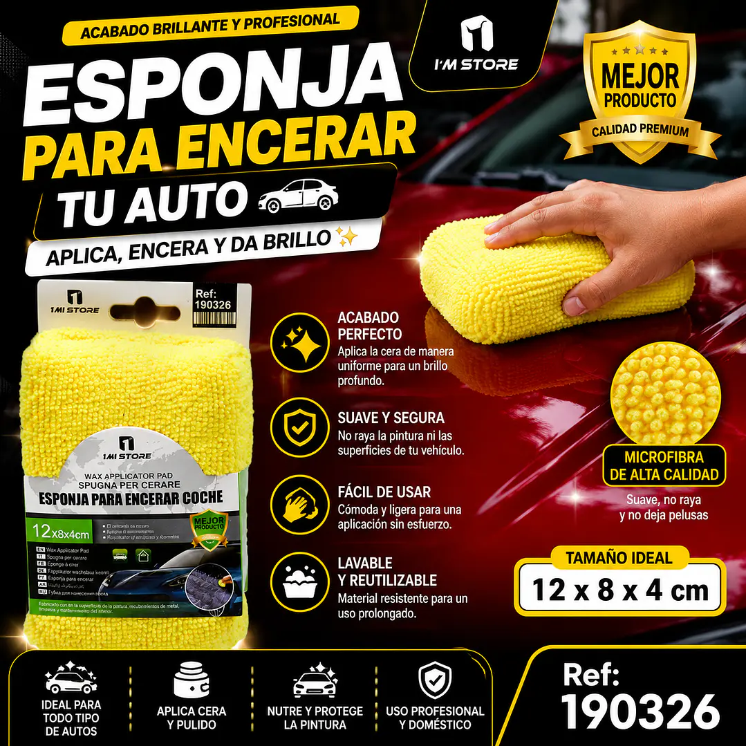 ESPONJA PARA ENCERAR COCHE  1