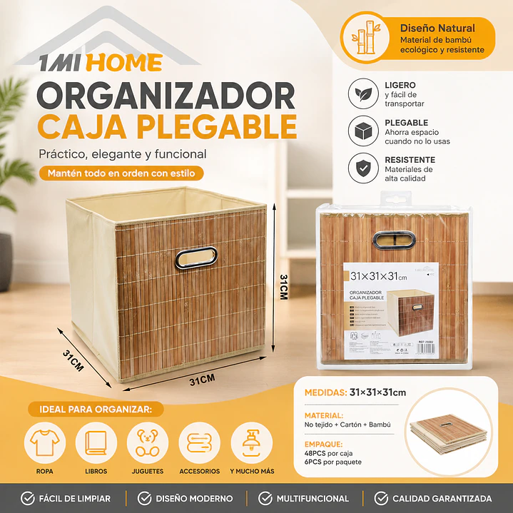 ORGANIZADOR CAJA PLEGABLE 31X31CM 1