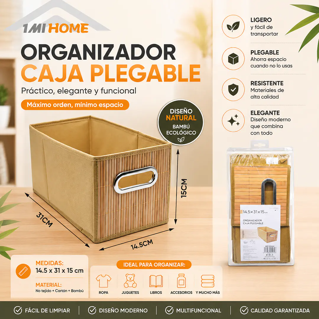 ORGANIZADOR CAJA PLEGABLE 31X14.5CM 1