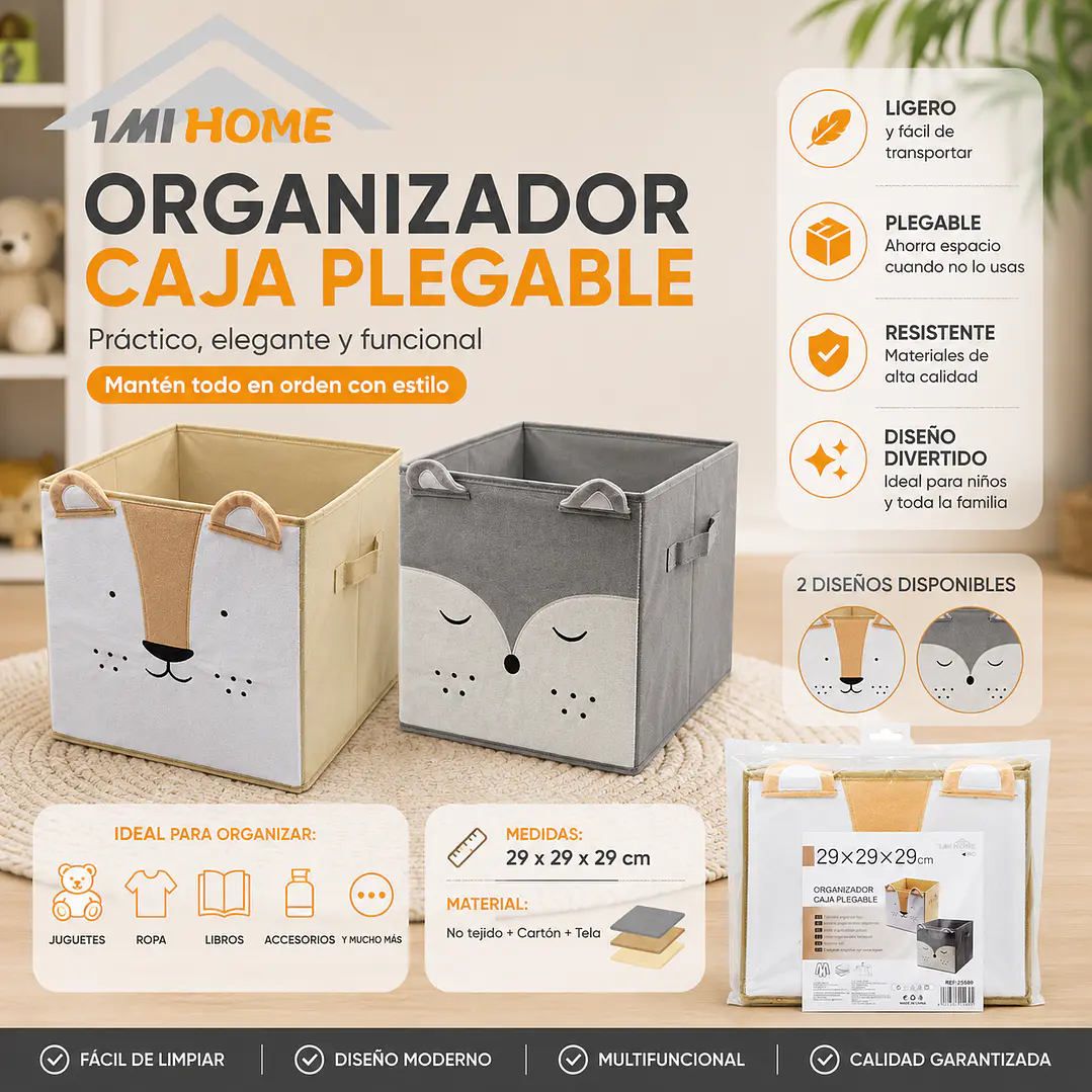 ORGANIZADOR CAJA PLEGABLE 29X29CM 1