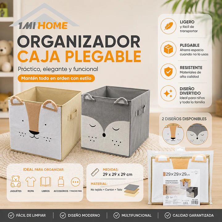 ORGANIZADOR CAJA PLEGABLE 29X29CM 1