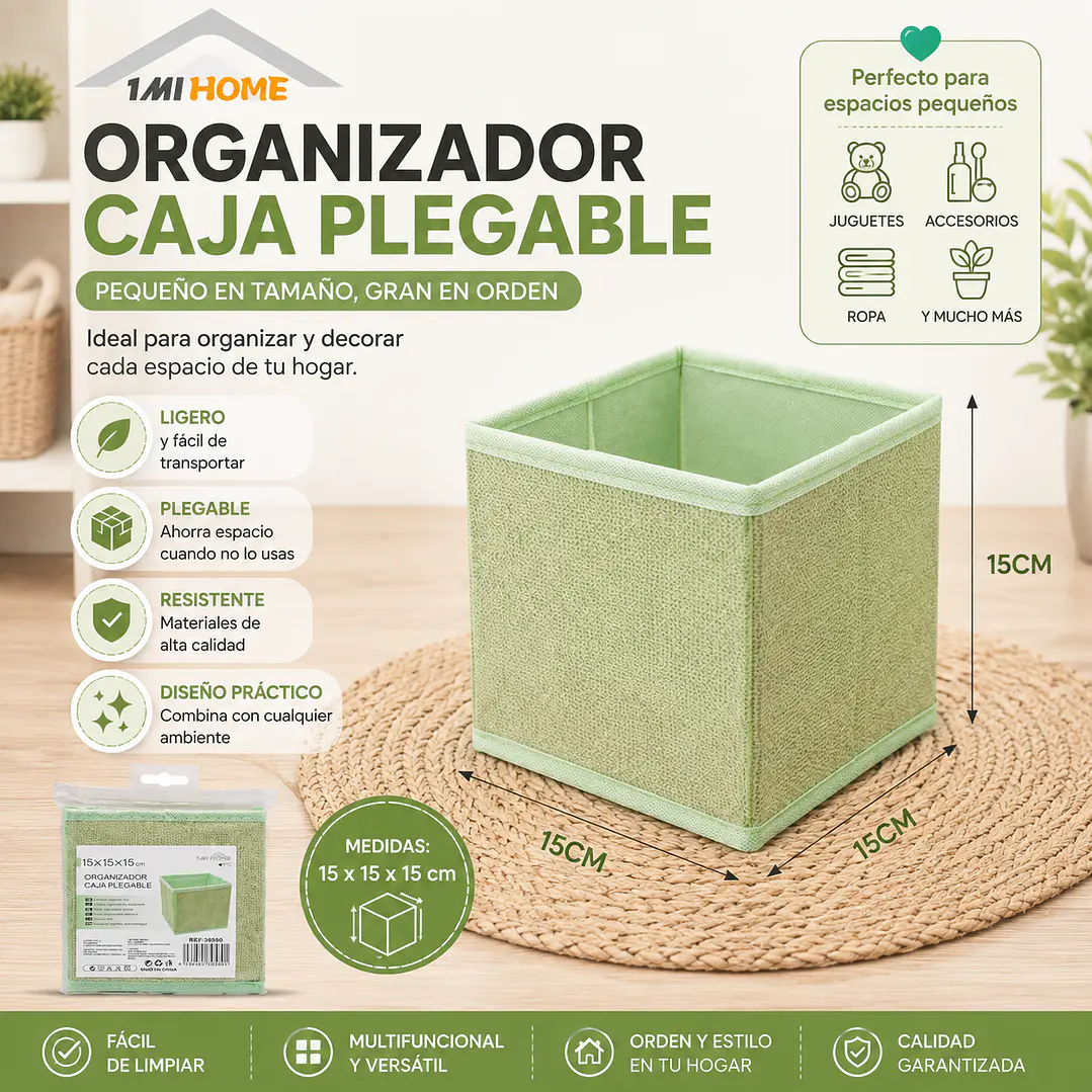 ORGANIZADOR CAJA PLEGABLE 15X15CM 1